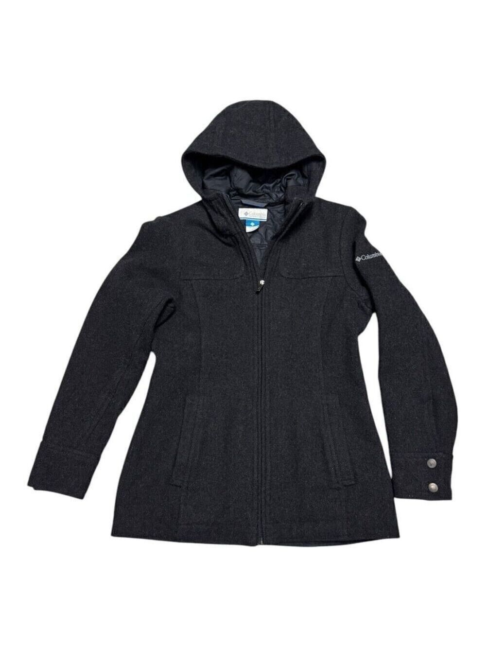 COLUMBIA RECYCLED WOOL Outdoor Winter Parka Ski Hooded Coat Jacket Womens Small